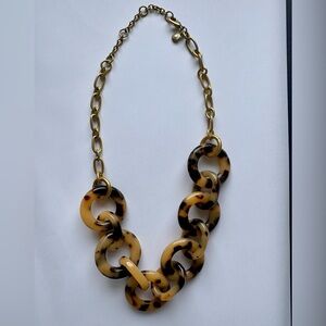 J.Crew blonde tortoiseshell chunky necklace